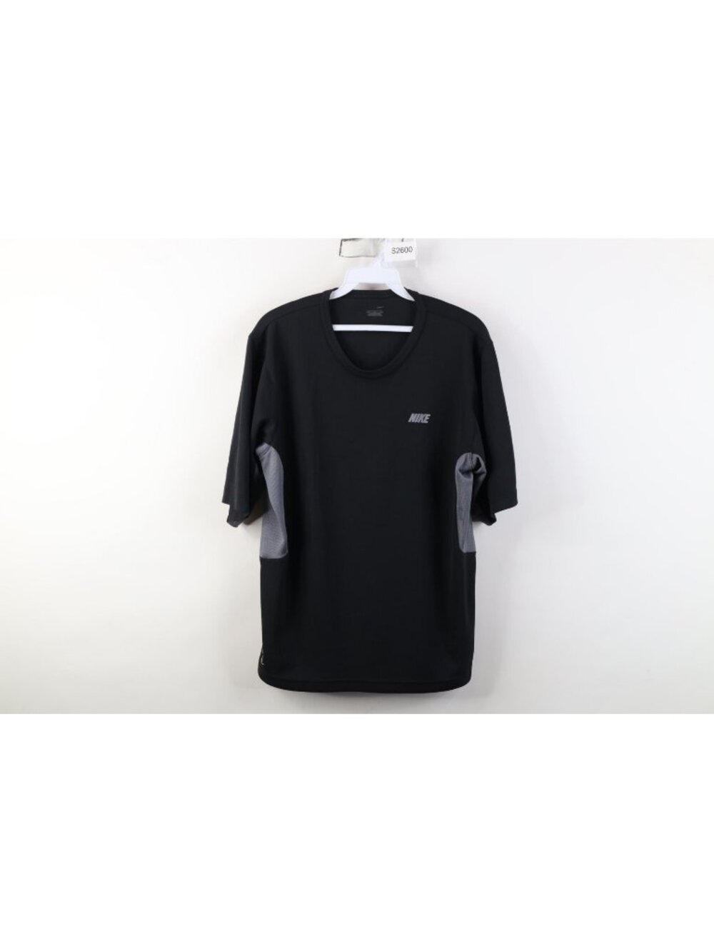 Vintage Nike Mens Medium Distressed Travis Scott Mini Swoosh Knit T-Shirt Black